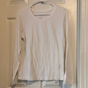Banana Republic White Long Sleeve Tee